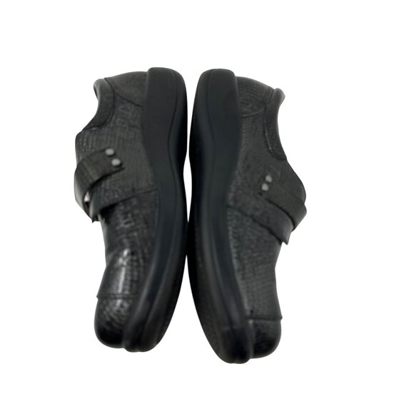 Alegria Womens Black Snake Embossed Leather Slip-On Loafers Size 39 US 9 - Picture 10 of 14